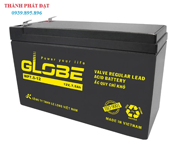 ẮC QUY GLOBE WP7.5 - 12 (12V-7.5AH)